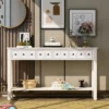 60"L Rustic Console Table With Two Different Size Drawers And Bottom Shelf-ModernLuxe 1 60"L Rustic Console Table With Two Different Size Drawers And Bottom Shelf-ModernLuxe -HOMCOM Shop GUEST f5a19b86 7e6b 4e3a 9126 60706fccd1ac