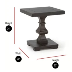 Dory Square End Table Black - Steve Silver