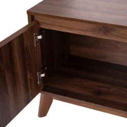 60" Haisley Mid-Century Modern TV Stand For TVs Up To 64" With Adjustable Shelves Dark Walnut - Taylor & Logan -HOMCOM Shop GUEST f71d2967 c39d 418f 8601 6897a1f5beb4