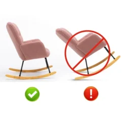 Epping Accent Modern Armchair Faux Shearling Fabric Nursery Glider Rocker, Wingback Chair Rocking Chairs-Maison Boucle -HOMCOM Shop GUEST f72fb9ca bcf5 43cb baf9 1c77bcb0958f