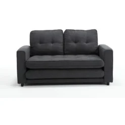 Convertible Folding Futon Sofa Bed, Dark Gray - ModernLuxe -HOMCOM Shop GUEST f7590ba4 8689 40bd a0f4 381588409e55