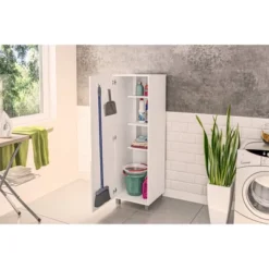 Paris 1 Door Storage Cabinet White - Polifurniture -HOMCOM Shop GUEST f7ef38e7 ee94 41d8 9b18 76d1c8542d01