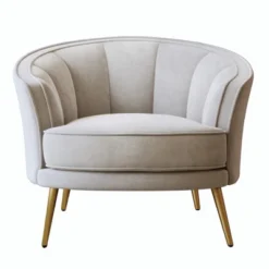 Upholstered Accent Barrel Chair-ModernLuxe -HOMCOM Shop GUEST f7fbd216 3297 469c 8d82 657cb446e163