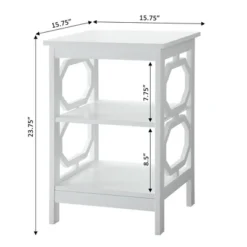 Omega End Table With Shelves - Breighton Home -HOMCOM Shop GUEST f81018d4 ae2c 4de2 808f 0b1edc88e554