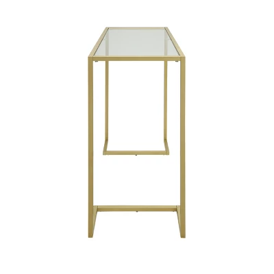 Thatcher Glass Top Console Gold - Carolina Chair & Table 3 Thatcher Glass Top Console Gold - Carolina Chair & Table