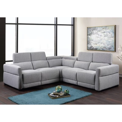 Isla Power Recliner Sectional Light Gray - Steve Silver Co. 3 Isla Power Recliner Sectional Light Gray - Steve Silver Co.