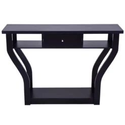 Costway Black Accent Console Table Modern Sofa Entryway Hallway Hall Furniture W/Drawer -HOMCOM Shop GUEST fa1c6d38 161a 4e43 98d7 d15db180f7a9