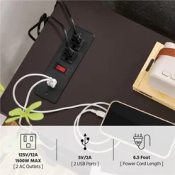 Yaheetech 3-tier Side Table With Power Outlets And USB Ports, Espresso 13 Yaheetech 3-tier Side Table With Power Outlets And USB Ports, Espresso -HOMCOM Shop GUEST fa26ebb3 7f1b 4489 8334 878b18231ccb