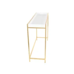 Set Of 2 Contemporary Console Tables White - Olivia & May -HOMCOM Shop GUEST faedbfa5 f3dc 44cd a68c d3a9c989ed07