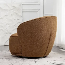 Boucle Upholstered Swivel Barrel Chair - Kinwell 25 Boucle Upholstered Swivel Barrel Chair - Kinwell -HOMCOM Shop GUEST fb08bf76 05e6 4b53 ab96 93a1f89b190c
