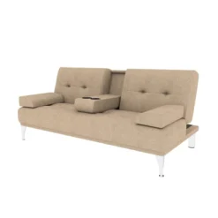 Miley Convertible Futon Sofa Bed With Chaise - Serta -HOMCOM Shop GUEST fb21b08f f661 4f7b b39a 09036740bff1