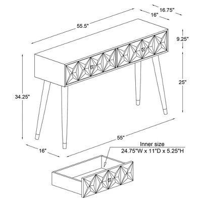 Geo Console White - Linon 15 Geo Console White - Linon - Image 13
