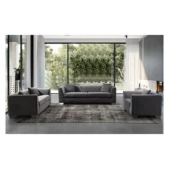 Cambridge Contemporary Sofa Velvet Dark Gray - Armen Living -HOMCOM Shop GUEST fc0eed93 9dd2 44bc 936e 07ed5dd47f7d