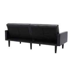 Faux Leather Futon Sofa With Arms Black - Room Essentials™ -HOMCOM Shop GUEST fc7d055a 313d 47c6 b0f0 b13d401eb9fe