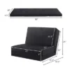 Costway Convertible Fold Down Chair Flip Out Lounger Sleeper Bed Couch Black -HOMCOM Shop GUEST fcaf734c bfb5 49b9 beb6 8d9efb88277c