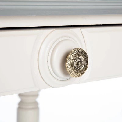 Amos Side Table With Drawer Cream/Gray - ClickDecor 5 Amos Side Table With Drawer Cream/Gray - ClickDecor - Image 3