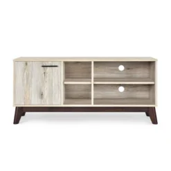 Rattler Mid-Century Modern TV Stand With Storage For TVs Up To 43" - Christopher Knight Home -HOMCOM Shop GUEST fe4c8239 0145 44f7 84aa 6abf3eacab43