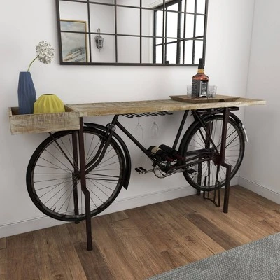 Rustic Metal Console Table Black - Olivia & May 18 Rustic Metal Console Table Black - Olivia & May - Image 16
