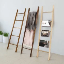 Decorative Ladder Natural Cherry - Flora Home -HOMCOM Shop GUEST ffe1ab4c 86e1 4008 8ce4 71c1e652cdae